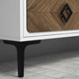 Hanah Home Mueble de TV Samba - Blanco y Nogal